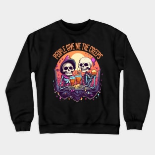 People Give Me The Creeps T-Shirt, Funny Halloween Shirt Crewneck Sweatshirt